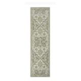 ALLEN + ROTH Brookford 2 x 8 Ivory Soft Green Indoor Medallion Oriental Handcrafted Runner