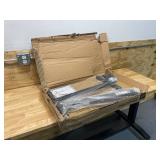 GRAINGER APPROVED Over the Bed Table, 28 to 45 in Height Range, Wood Grain Melamine Laminate Table Material