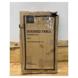 GRAINGER APPROVED Over the Bed Table, 28 to 45 in Height Range, Wood Grain Melamine Laminate Table Material