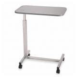 GRAINGER APPROVED Over the Bed Table, 28 to 45 in Height Range, Wood Grain Melamine Laminate Table Material