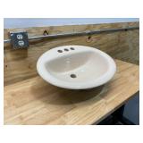 GLACIER BAY Shelburne 20 in. Pedestal Sink Basin in White