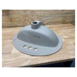 GLACIER BAY Shelburne 20 in. Pedestal Sink Basin in White