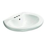 GLACIER BAY Aragon Self-Rimming Drop-In Bathroom Sink in Bone