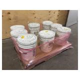RUST-OLEUM Lot of 8-  White Dry Fall Paint, Matte Finish, 210 to 260 sq ft Coverage, Size: 5 gal