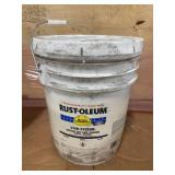 RUST-OLEUM Lot of 8-  White Dry Fall Paint, Matte Finish, 210 to 260 sq ft Coverage, Size: 5 gal