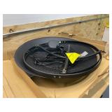 HAMPTON BAY Sadler 30 in. x 19 in. Round Steel Wood Burning Fire Pit in Rubbed Bronze