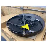 HAMPTON BAY Sadler 30 in. x 19 in. Round Steel Wood Burning Fire Pit in Rubbed Bronze