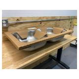GRAINGER APPROVED Elkay, 33 in x 22 in, Stainless Steel, Kitchen Sink
