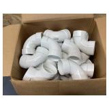 GRAINGER APPROVED Lot of 25-  PVC Elbow, 90 Degrees, Hub, 3 in Pipe Size - Pipe Fittings