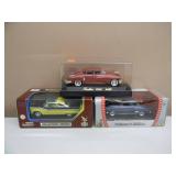 1/43 SCALE - ROAD SIGNATURE 1950 STUDEBAKER CHAMPION - SOLIDO 1948 TUCKER - ROAD LEGENDS FORD FAIRLANE CROWN VICTORIA  - IN BOX! - AWESOME! - GREAT PIECES! - SEE PICTURES!