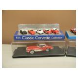 VITESSE 1/43 SCALE CHEVROLET CORVETTES IN CASE WITH Galoob Micro Machines  #24 & #6 Classic Corvette Collection - NICE SET! - SEE PICTURES!