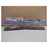 VITESSE 1/43 SCALE CHEVROLET CORVETTES IN CASE WITH Galoob Micro Machines  #24 & #6 Classic Corvette Collection - NICE SET! - SEE PICTURES!