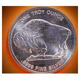 (1) "Buffalo" Silver Round --- .9999 FINE SILVER