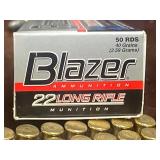 (50) Rounds CCI Blazer .22LR 40grain LRN
