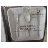(D-4) 4 Boxes of Bamboo Plates and ...