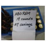 (RMDR) 280 Rem 19 Rounds / 27 Casin...