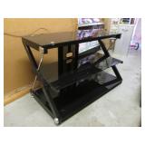 (FS) Black Glass TV Stand 39" W x 2...