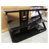 (FS) Black Glass TV Stand 39" W x 2...