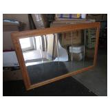 (RMWS) Large 5 Pane Oak Beveled Mir...