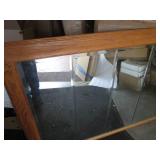 (RMWS) Large 5 Pane Oak Beveled Mir...