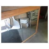 (RMWS) Large 5 Pane Oak Beveled Mir...