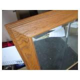 (RMWS) Large 5 Pane Oak Beveled Mir...