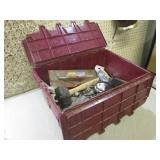 (CLR) Bin with Lid Full of Misc...