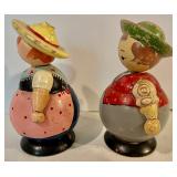 2 Small Wooden Figurines