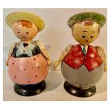 2 Small Wooden Figurines