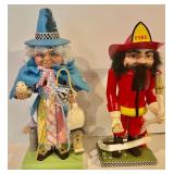 Mother Goose and a Fireman Nutcracker
