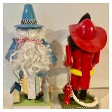 Mother Goose and a Fireman Nutcracker