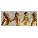 4 Carved Wood Nutcrackers