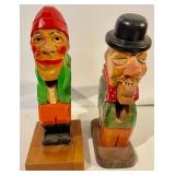 2 Carved Wooden Nutcrackers