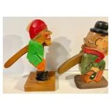 2 Carved Wooden Nutcrackers