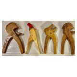 4 Carved Wood Nutcrackers