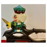 Magnificent Metal Nutcracker with a Wooden Base