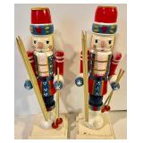 2 Carved Wood Candle Holders
