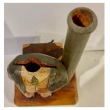 Carved Wood Wine and Bottle Opener
