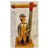 Carved Wood Wine and Bottle Opener