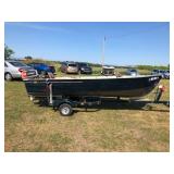 1972 Mirrorcraft 14ft Aluminum Boat with 25hp Johnson - Fishing boat with LOTS of fishing add-ons NO RESERVE