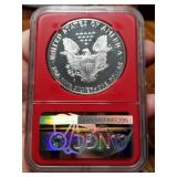 1987-S PROOF AMERICAN SILVER EAGLE PF69 ULT CAMEO NGC RED HOLDER