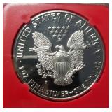 1987-S PROOF AMERICAN SILVER EAGLE PF69 ULT CAMEO NGC RED HOLDER
