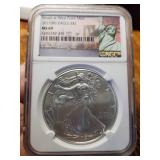 2017-W AMERICAN SILVER EAGLE MS69 NGC WEST POINT MINT