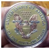 2013 GOLD PLATED SILVER EAGLE 1 TROY OZ .999 FINE SILVER IN AIRTITE