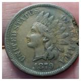 1879 INDIAN HEAD CENT VF DETAILS IN AIRTITE