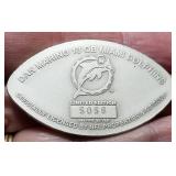 1 TROY OZ. .999 FINE SILVER DAN MARINO ART BAR FOOTBALL SHAPED