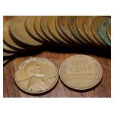 1940 DATE ROLL OF 50 WHEAT CENTS IN TUBE