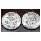 2 UNC 1964 KENNEDY HALF DOLLARS