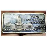 1 TROY OZ. .999 FINE SILVER ART BAR IDAHO