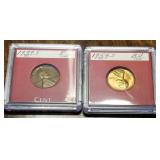 2 SAN FRANCISCO MINT CENTS 1939-S 1954-S